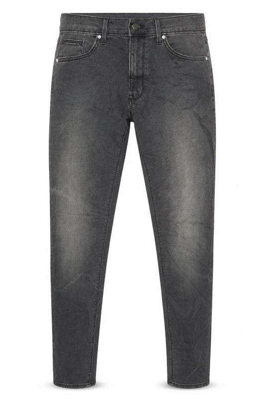 Marks & Spencer Mens Grey Cotton Skinny Jeans Size 34 in L33 in Regular Zip