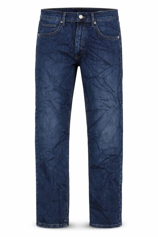 Marks & Spencer Mens Blue Cotton Straight Jeans Size 30 in L31 in Slim Zip