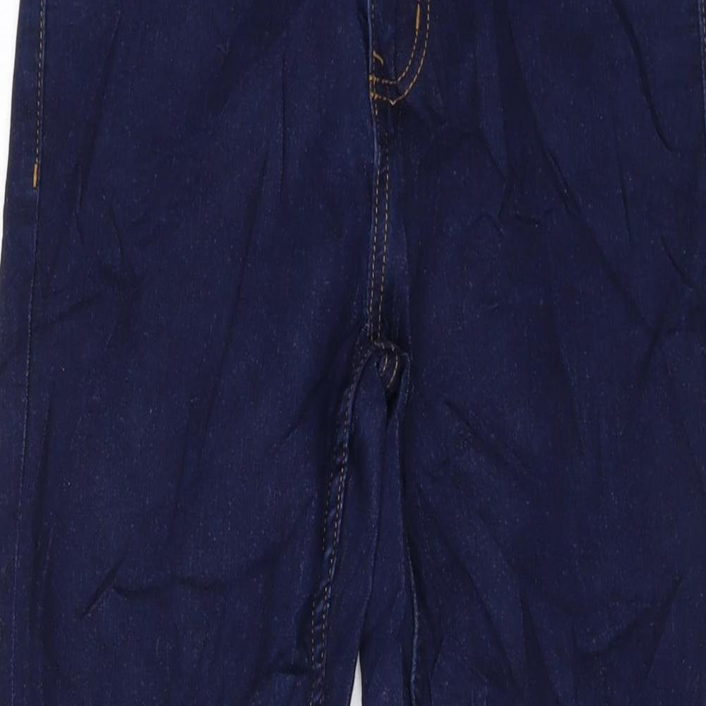 Marks and Spencer Womens Black Cotton Straight Jeans Size 10 L28 in Slim Button
