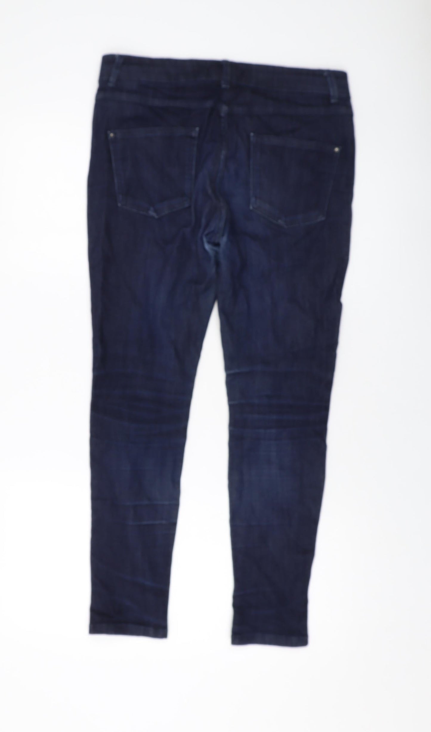 Marks and Spencer Womens Blue Cotton Jegging Jeans Size 12 L27 in Regular Button