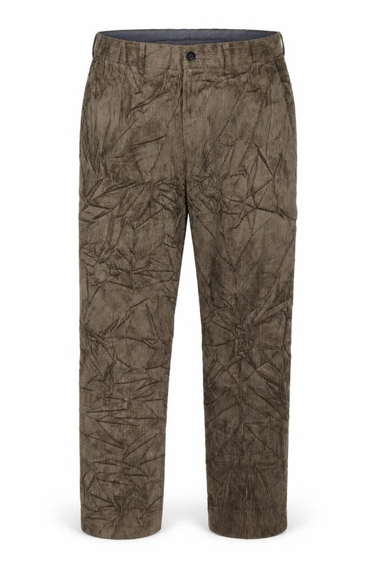 Marks & Spencer Mens Green Cotton Trousers Size 36 in L30 in Regular Hook & Eye