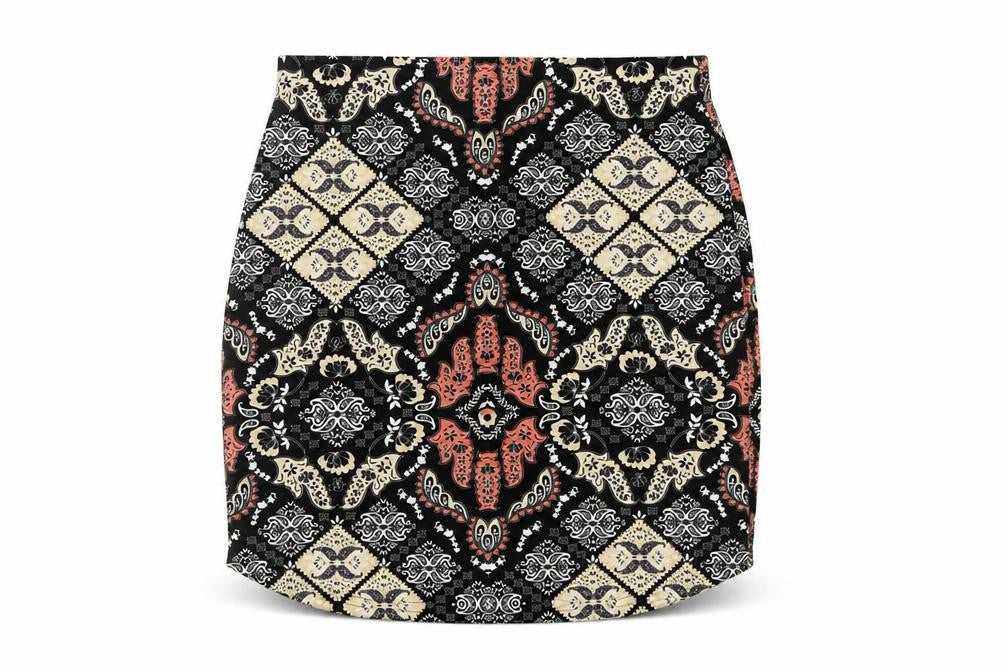 Missguided Womens Multicoloured Geometric Polyester Mini Skirt Size 6