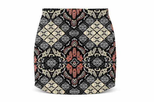 Missguided Womens Multicoloured Geometric Polyester Mini Skirt Size 6