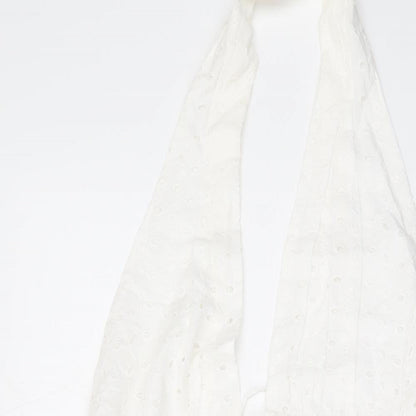 Zara Womens Ivory Cotton A-Line Size L Halter Pullover