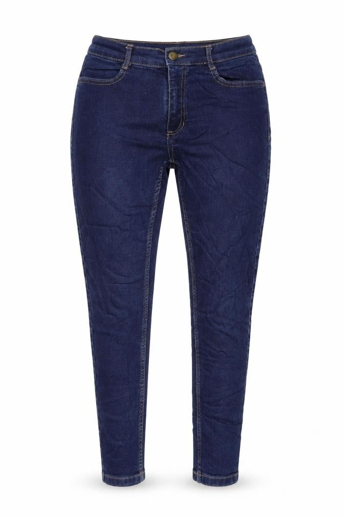 Marks & Spencer Womens Blue Cotton Skinny Jeans Size 12 L25 in Regular Button