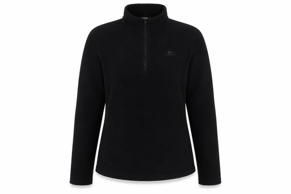 Quechua Womens Black Polyester Pullover Sweatshirt Size S Zip