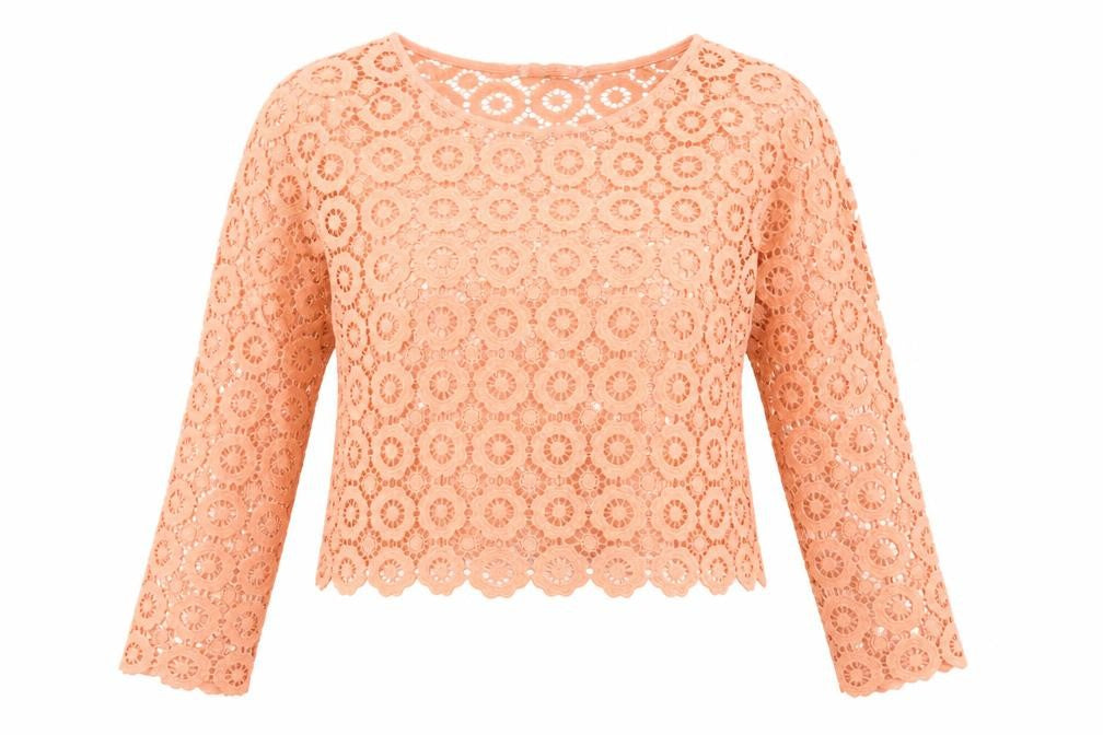 Jolie Moi Womens Pink Cotton Basic Blouse Size M Round Neck - Size M-L
