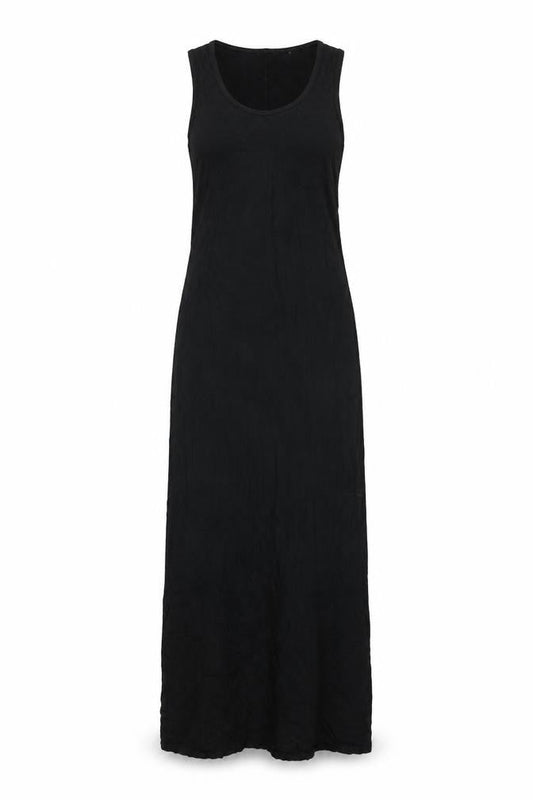 PRETTYLITTLETHING Womens Black Viscose Maxi Size 10 Round Neck Pullover - Back Slit