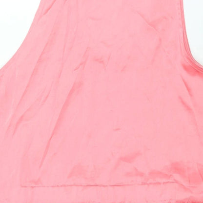 Cheap Monday Womens Pink Polyester Sheath Size S Scoop Neck Pullover