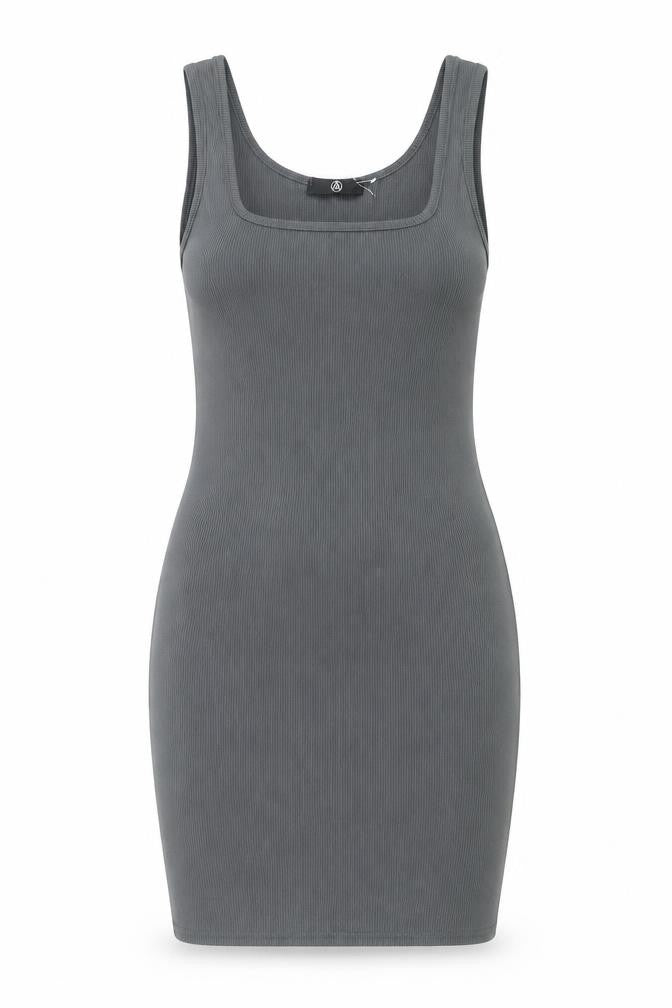 Missguided Womens Grey Polyester Bodycon Size 10 Scoop Neck Pullover