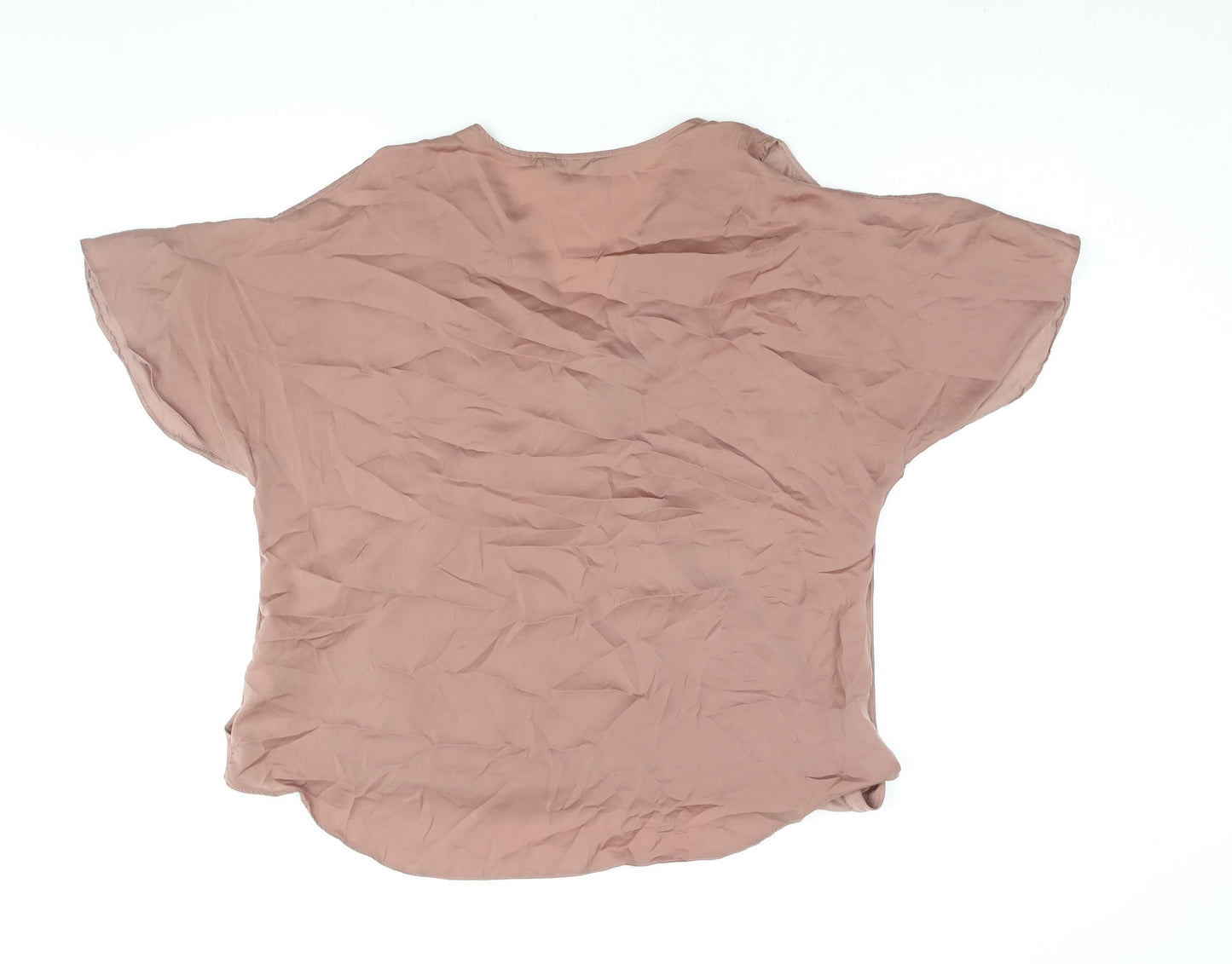 New Look Womens Pink Polyester Basic Blouse Size 16 V-Neck - Cold Shoulder