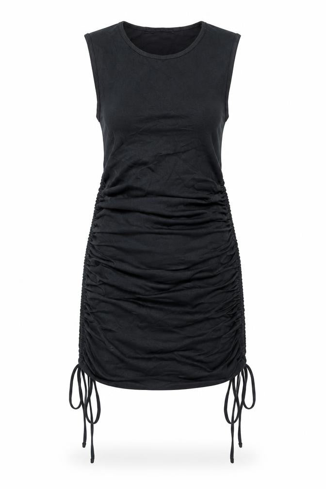 Zara Womens Black Polyamide Mini Size XS Round Neck Pullover - Drawstring