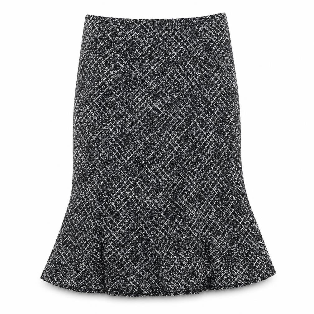 Country Casuals Womens Grey Polyester Trumpet Skirt Size 14 Zip