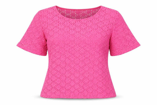NEXT Womens Pink Polyester Basic Blouse Size 10 Round Neck