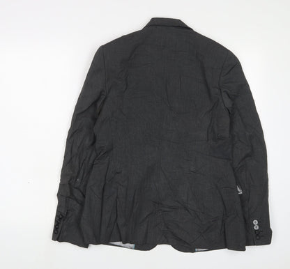 Next Womens Grey Jacket Blazer Size 12 Button