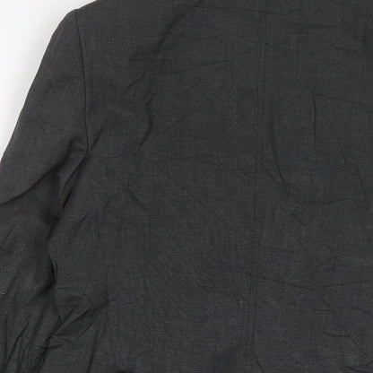 Next Womens Grey Jacket Blazer Size 12 Button