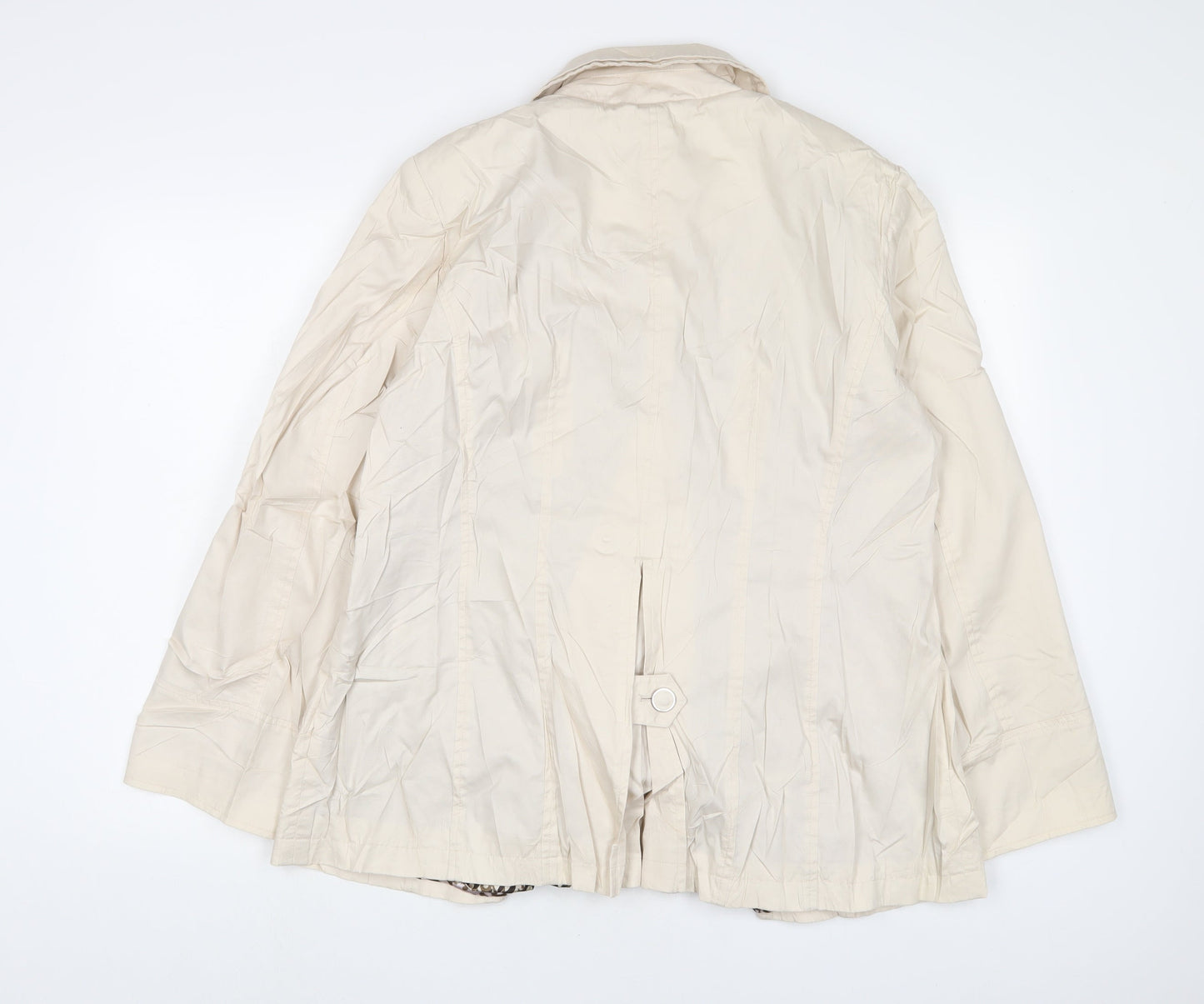 Per Una Womens Beige Jacket Size 16 Button