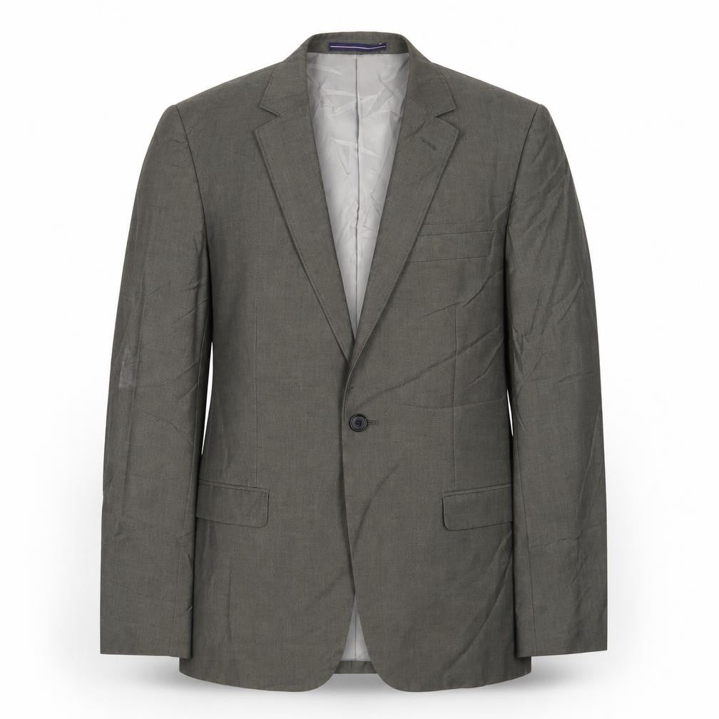 Topman Mens Grey Polyester Jacket Suit Jacket Size 38 Regular