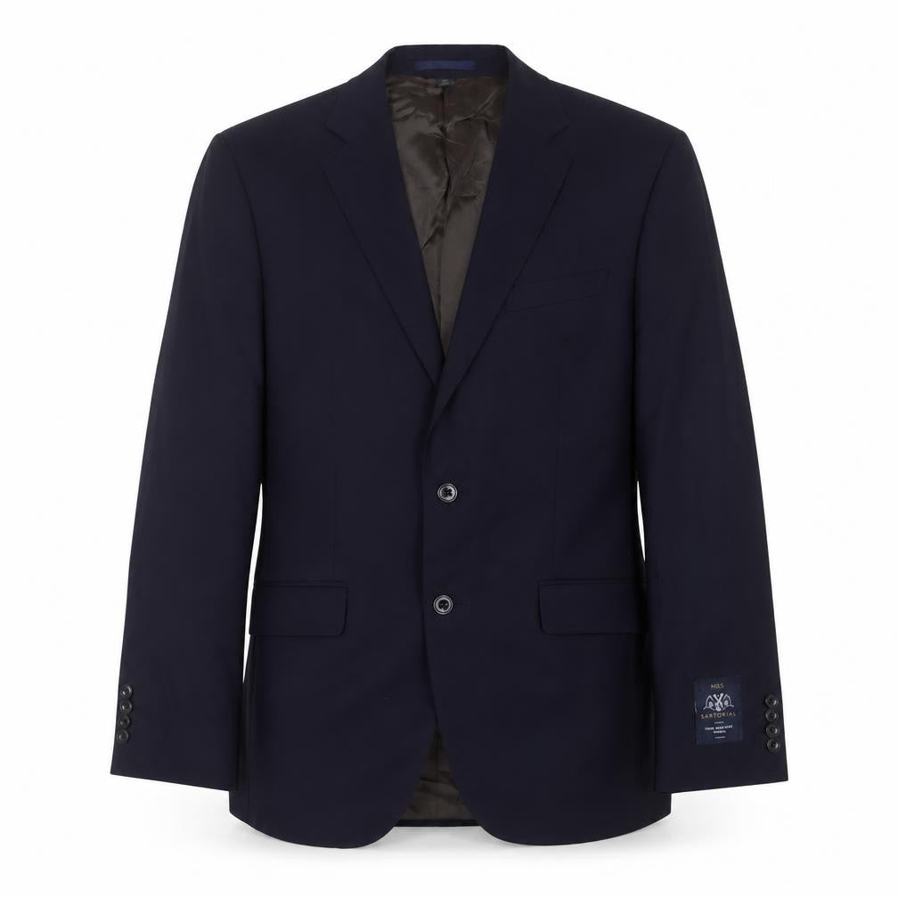 Marks & Spencer Mens Blue Wool Jacket Suit Jacket Size 40 Regular