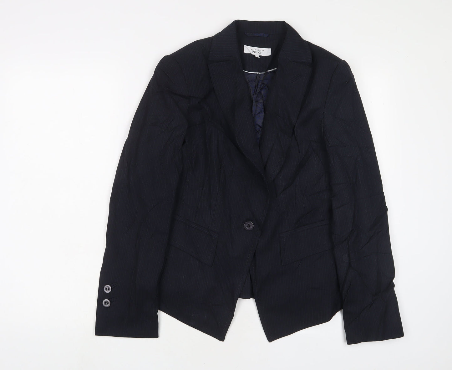 NEXT Womens Blue Jacket Blazer Size 10 Button