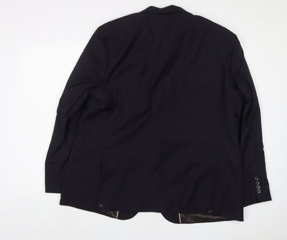 Next Mens Blue Wool Jacket Suit Jacket Size 48 Regular