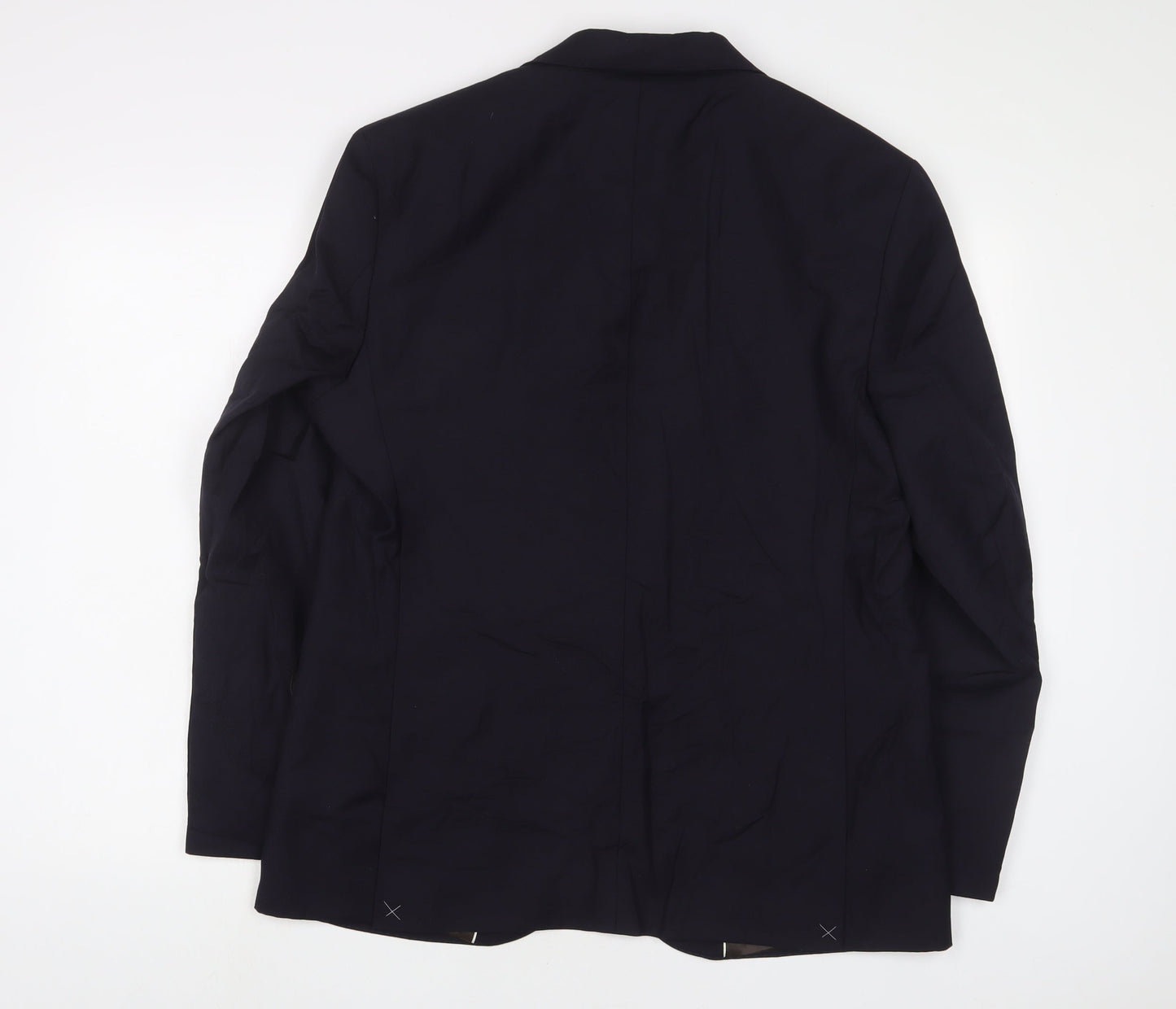 Marks and Spencer Mens Blue Wool Jacket Suit Jacket Size 42 Regular