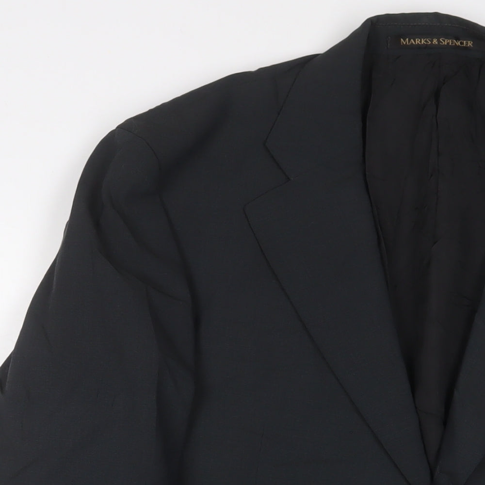Marks and Spencer Mens Grey Wool Jacket Suit Jacket Size 40 Regular