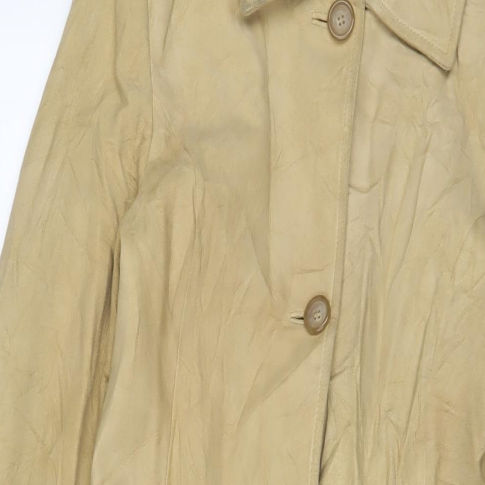NuAge Womens Beige Overcoat Coat Size 10 Button