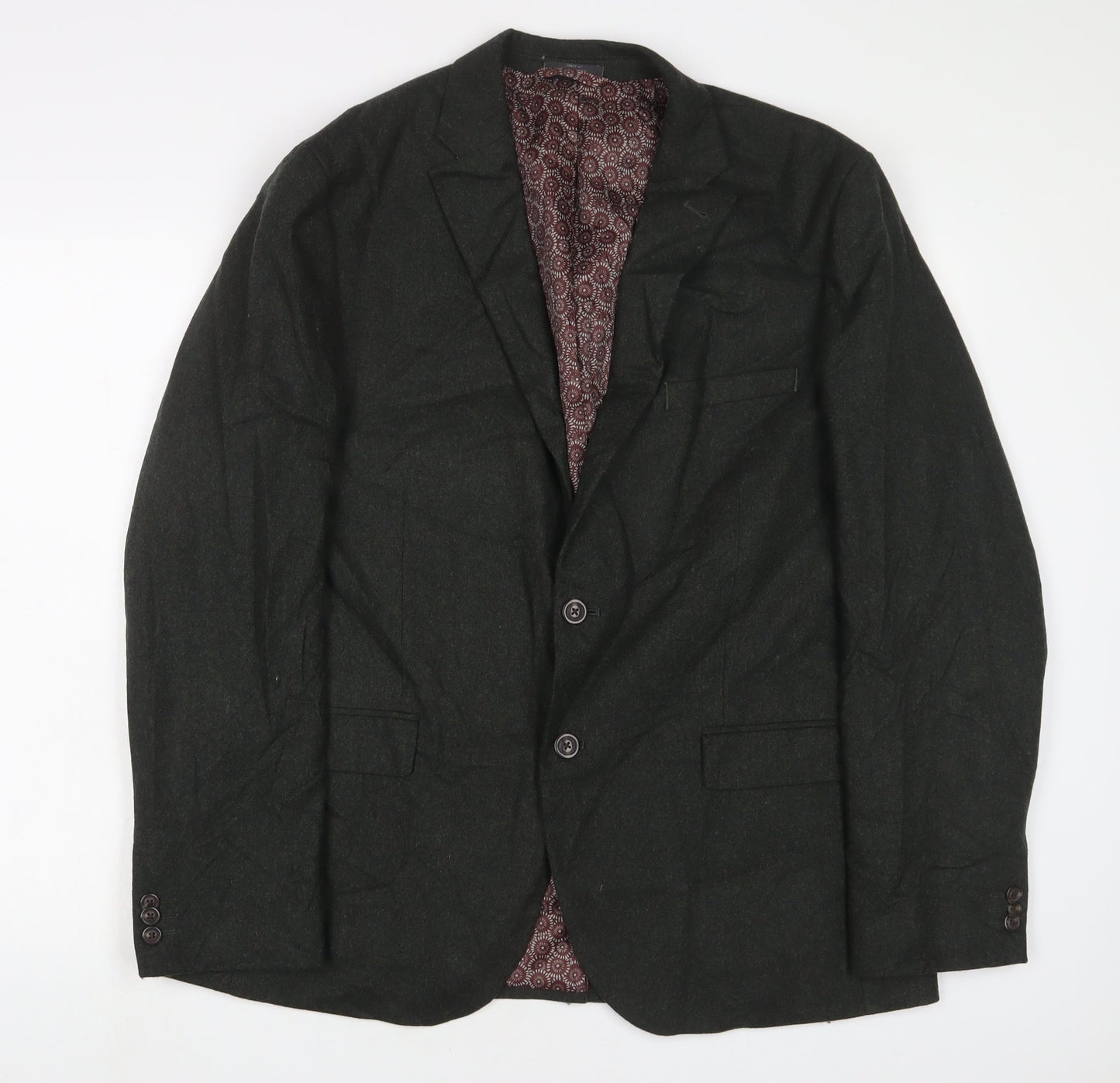 Marks and Spencer Mens Green Wool Jacket Suit Jacket Size 42 Regular
