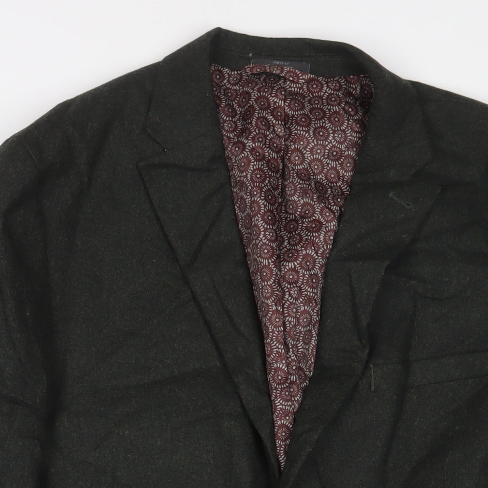 Marks and Spencer Mens Green Wool Jacket Suit Jacket Size 42 Regular