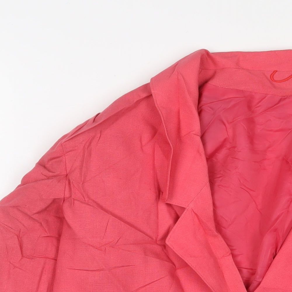 Richards Womens Pink Jacket Blazer Size 10 Button