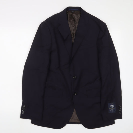 Marks and Spencer Mens Blue Wool Jacket Suit Jacket Size 38 Regular