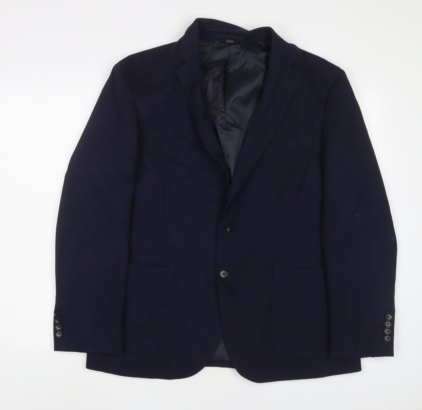 Marks and Spencer Mens Blue Polyamide Jacket Suit Jacket Size 42 Regular
