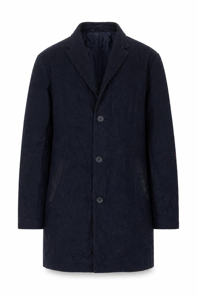 Topman Mens Blue Overcoat Coat Size S Button