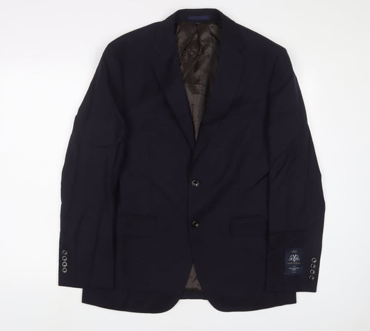 Marks and Spencer Mens Blue Wool Jacket Suit Jacket Size 40 Regular