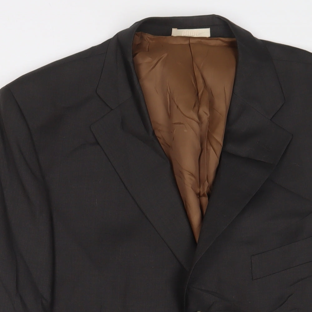 Greenwoods Mens Grey Wool Jacket Suit Jacket Size 42 Regular