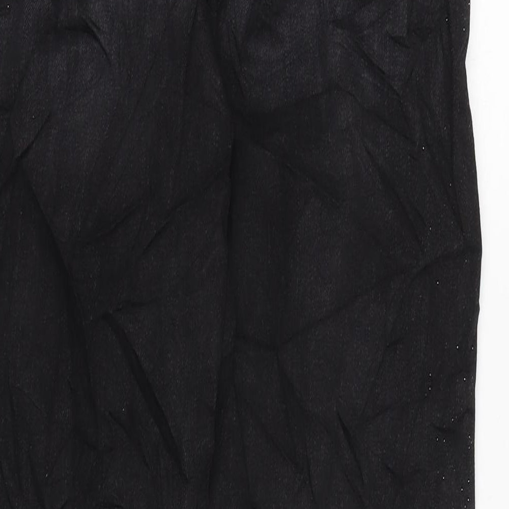 Marks and Spencer Womens Blue Cotton Blend Mom Jeans Size 8 L29 in Regular Zip - Glitter stripe down sides.