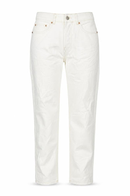 ASOS Womens Ivory Cotton Straight Jeans Size 10 L29 in Regular Button