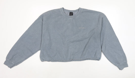 iets frans Womens Grey Cotton Pullover Sweatshirt Size L