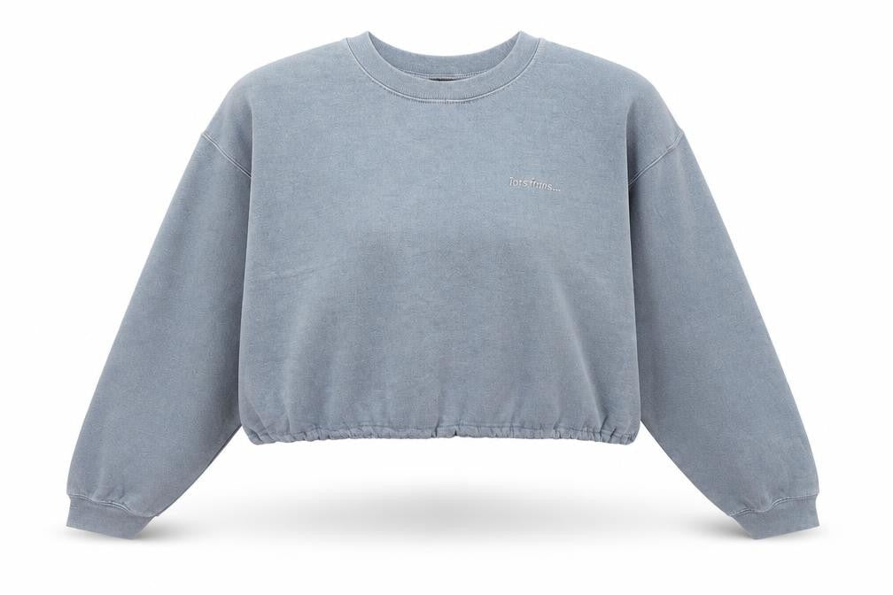 iets frans Womens Grey Cotton Pullover Sweatshirt Size L