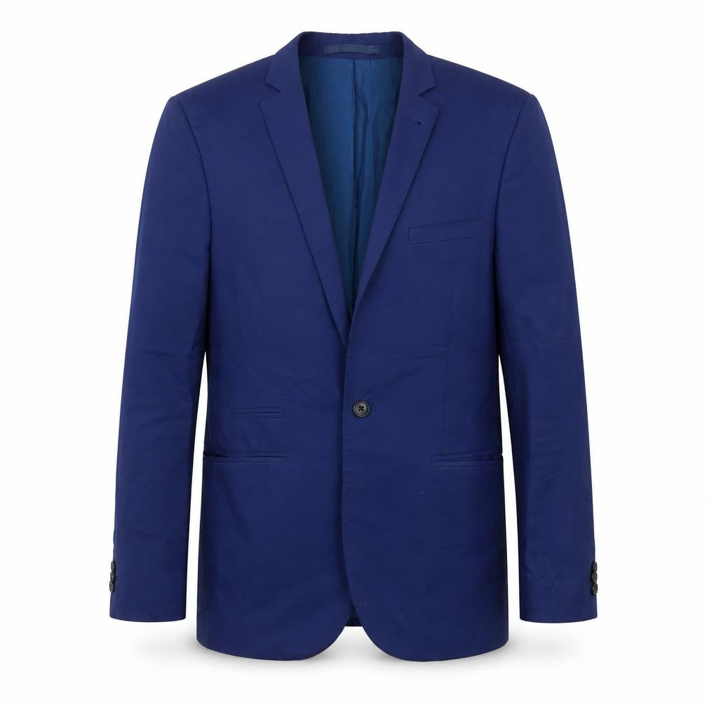 Marks & Spencer Mens Blue Polyester Jacket Suit Jacket Size 38 Regular