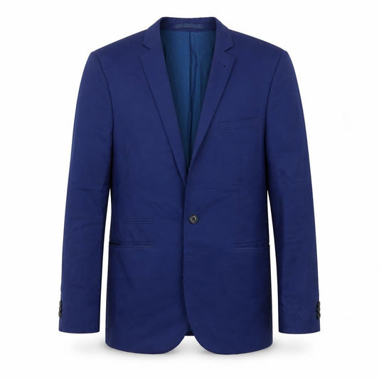 Marks & Spencer Mens Blue Polyester Jacket Suit Jacket Size 38 Regular