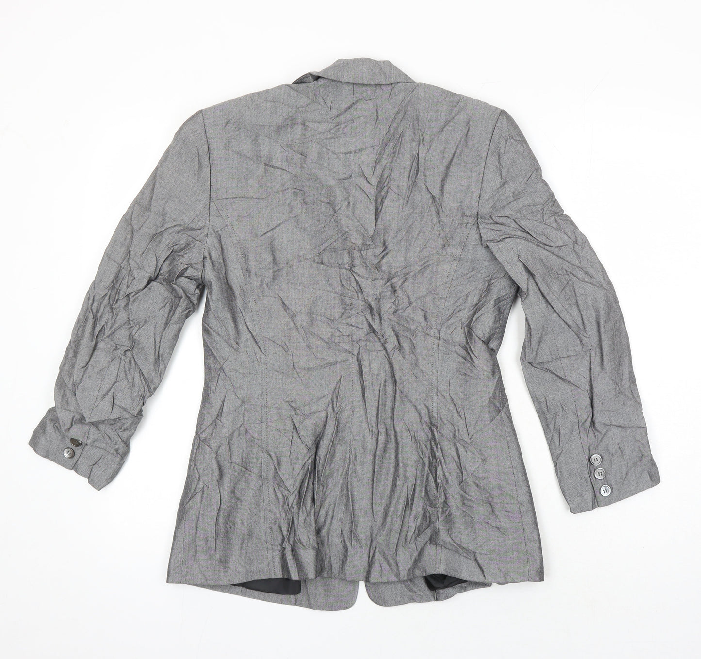Kasper Womens Grey Jacket Blazer Size 6 Button