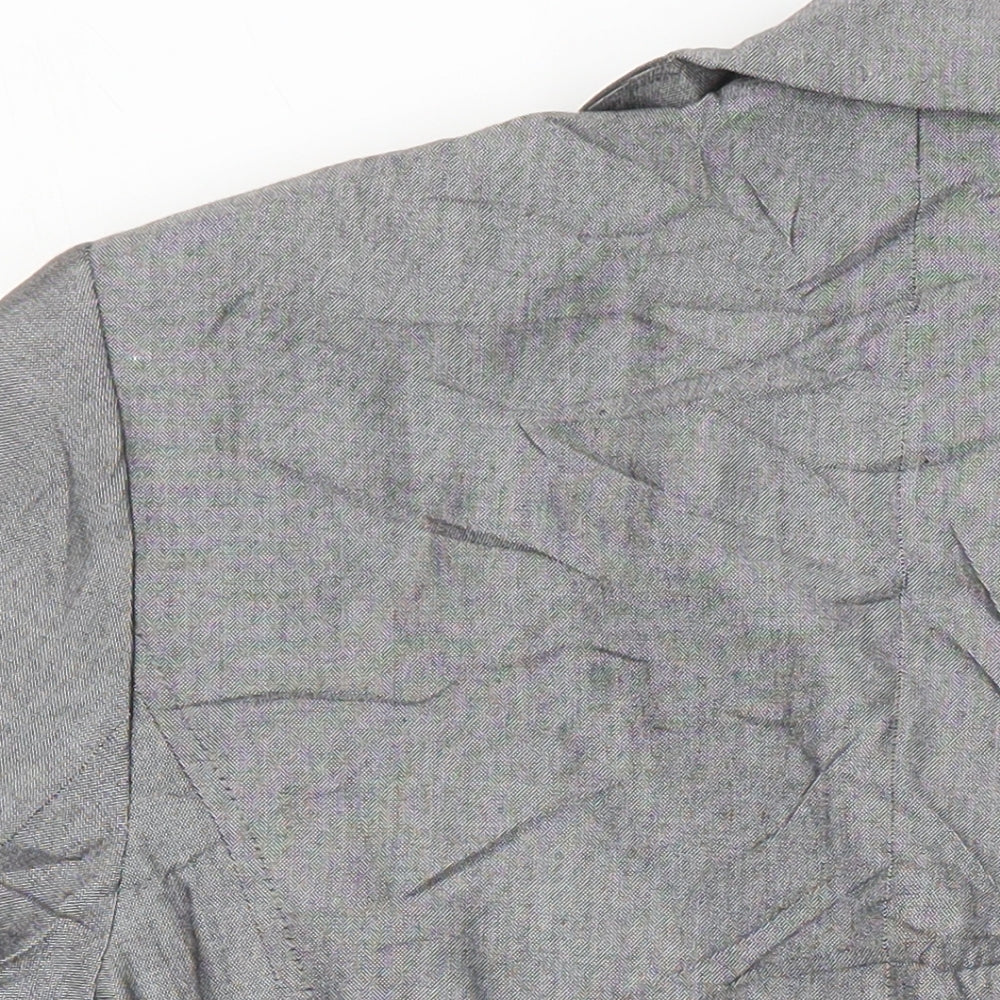 Kasper Womens Grey Jacket Blazer Size 6 Button