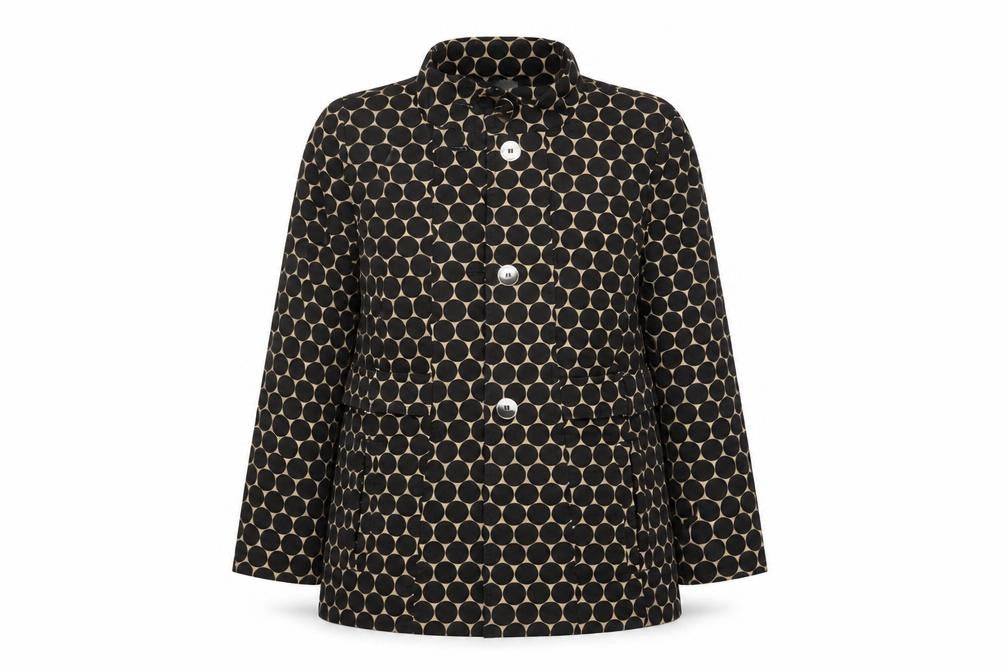 Marks & Spencer Womens Multicoloured Geometric Overcoat Coat Size 14