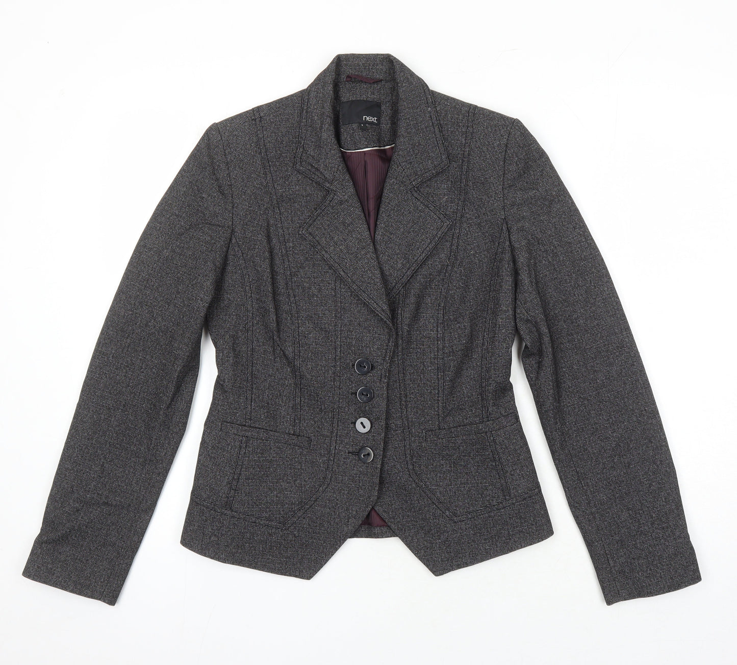 NEXT Womens Grey Jacket Blazer Size 8 Button