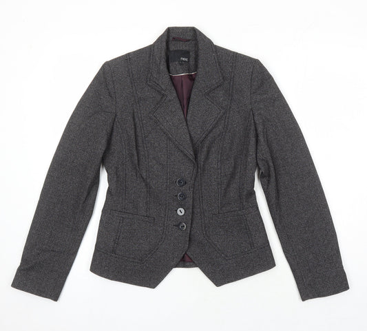 NEXT Womens Grey Jacket Blazer Size 8 Button