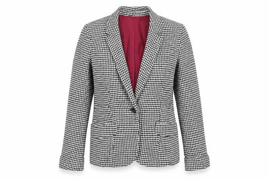 River Island Womens Multicoloured Check Jacket Blazer Size 8 Button