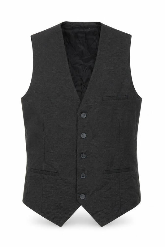 Bolongaro Trevor Mens Black Polyester Jacket Suit Waistcoat Size 36 Regular