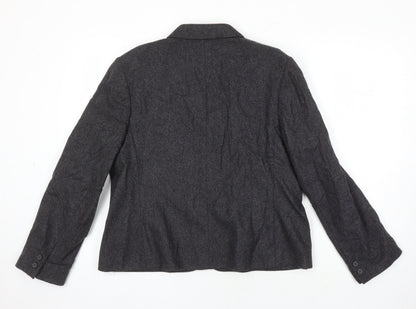 St Michael Womens Grey Jacket Blazer Size 18
